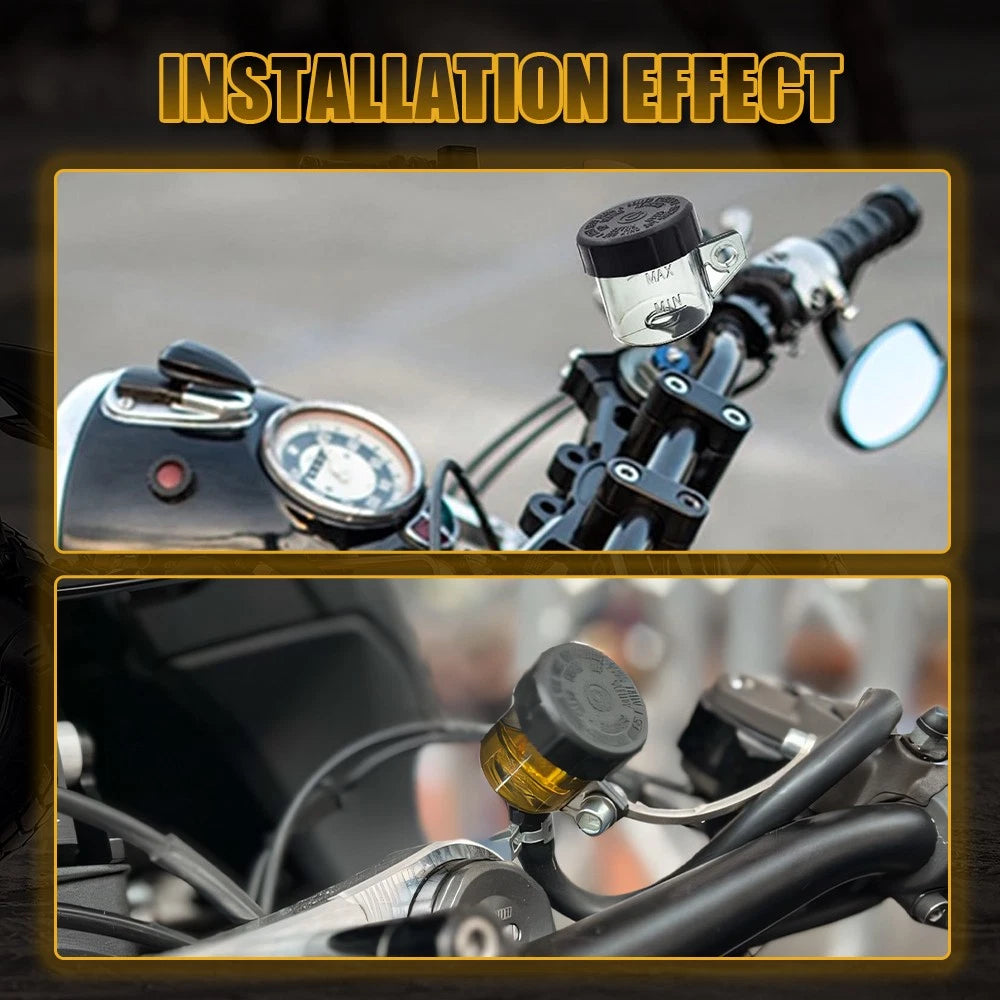 Rear Brake Fluid Reservoir for Ducati Honda Kawasaki (Universal Fit)