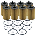 Set of 8 Engine Oil Filters for Hyundai Kia V6 (StdAsp GAS)