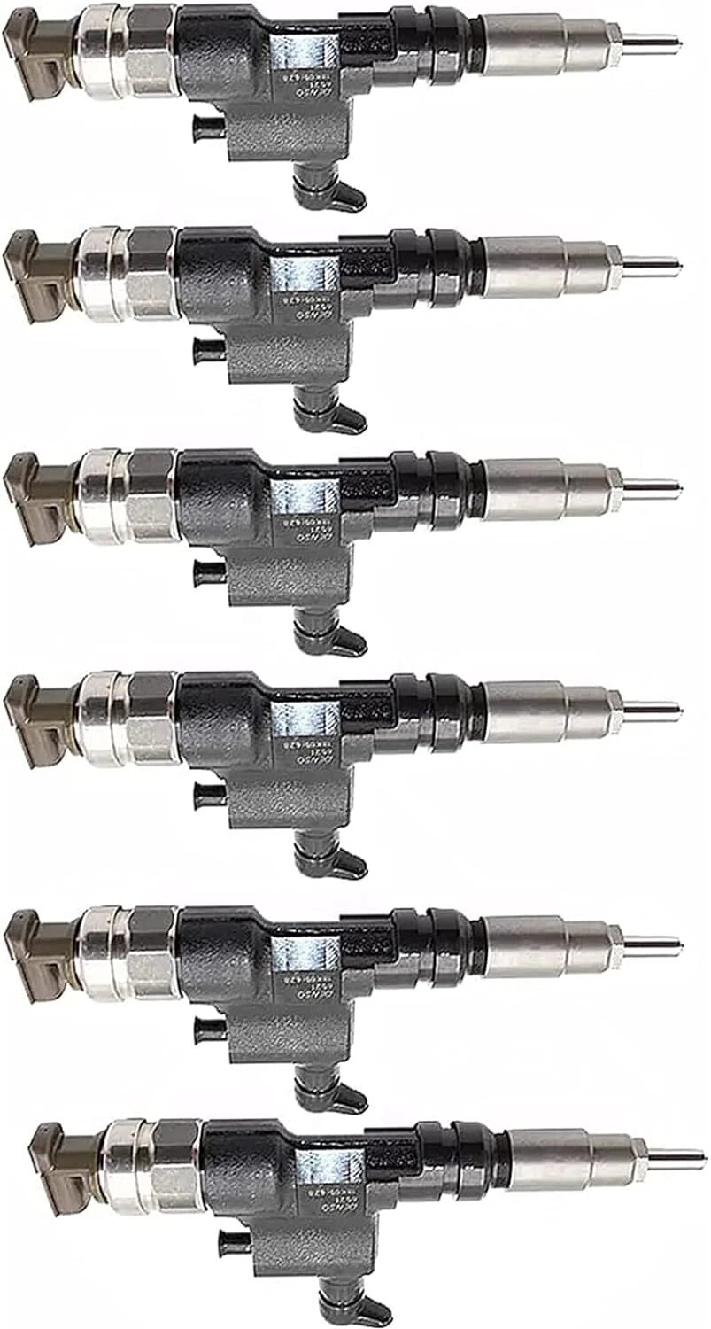 6X Fuel Injector 095000-6521 09709500-652 for Toyota Dyna (200) Hino N04C