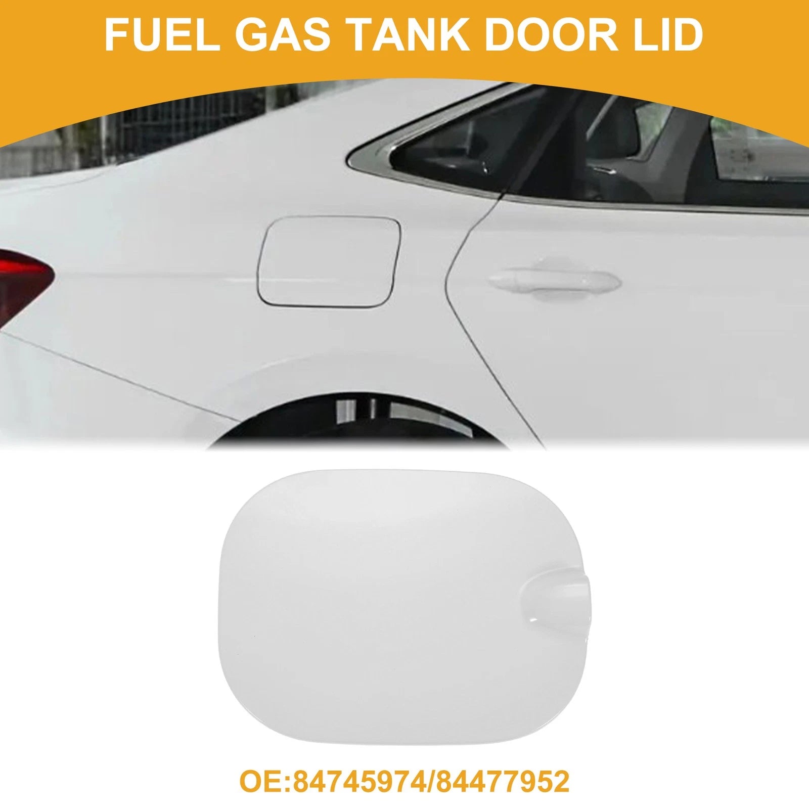 Fuel Tank Door Cap for Chevrolet Silverado 1500 (2019–2025) No. 84745974 White ABS