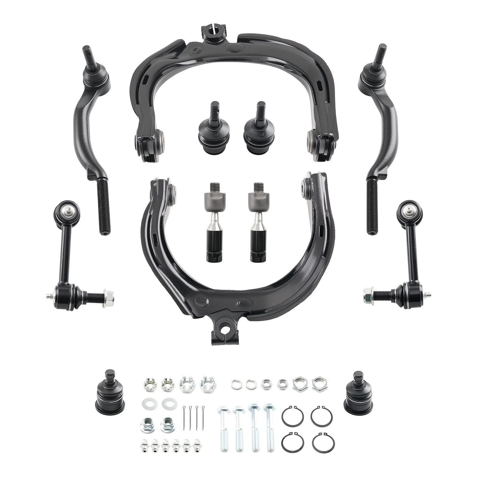 12x Front Control Arms Tie Rods Suspension Kits for Trailblazer Envoy (2004–2007)