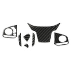 Set of 4 Carbon Fiber Inner Steering Wheel Sticker Trim for Honda Civic (2016–2019)