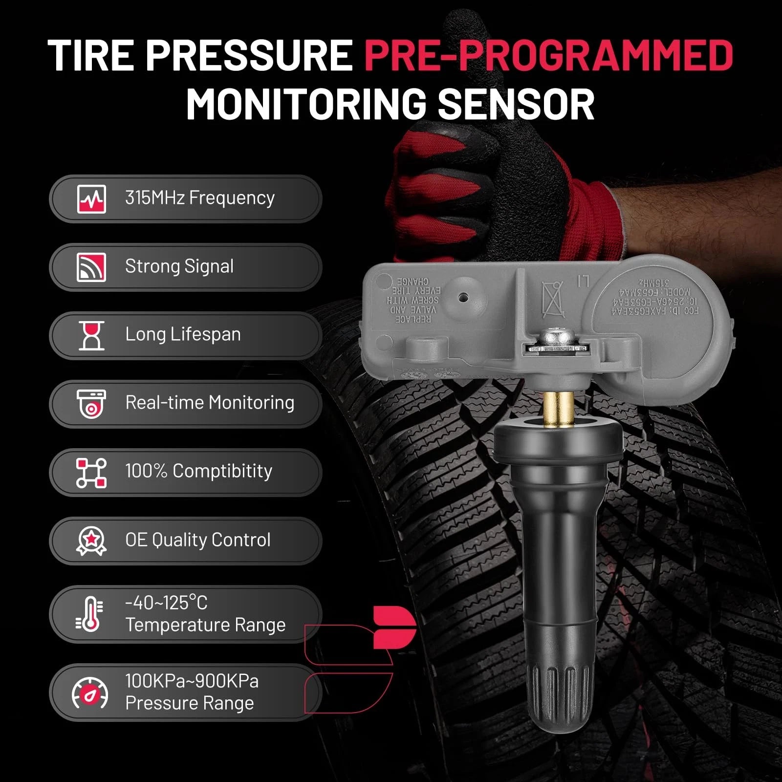 TPMS Tire Pressure Sensor for Chevy Tahoe GMC Yukon (2007-2020)