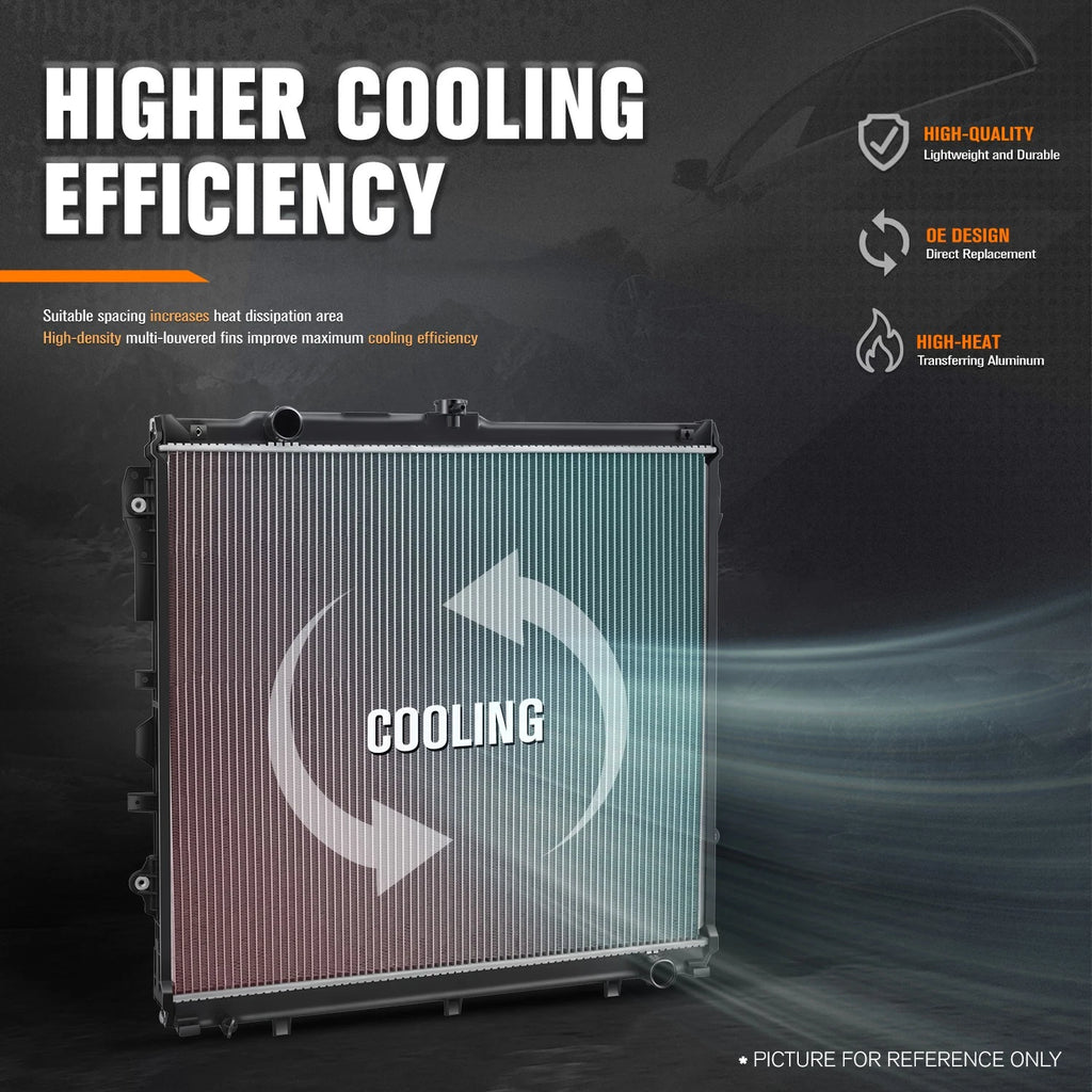 Aluminum Core 2-Row Cooling Radiator for Toyota Tundra 4.6L 5.7L (2014–2021) DPI-13681