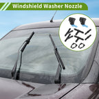 Windshield Washer Nozzle Set with Hose Connector for Toyota (No. 8538104030)