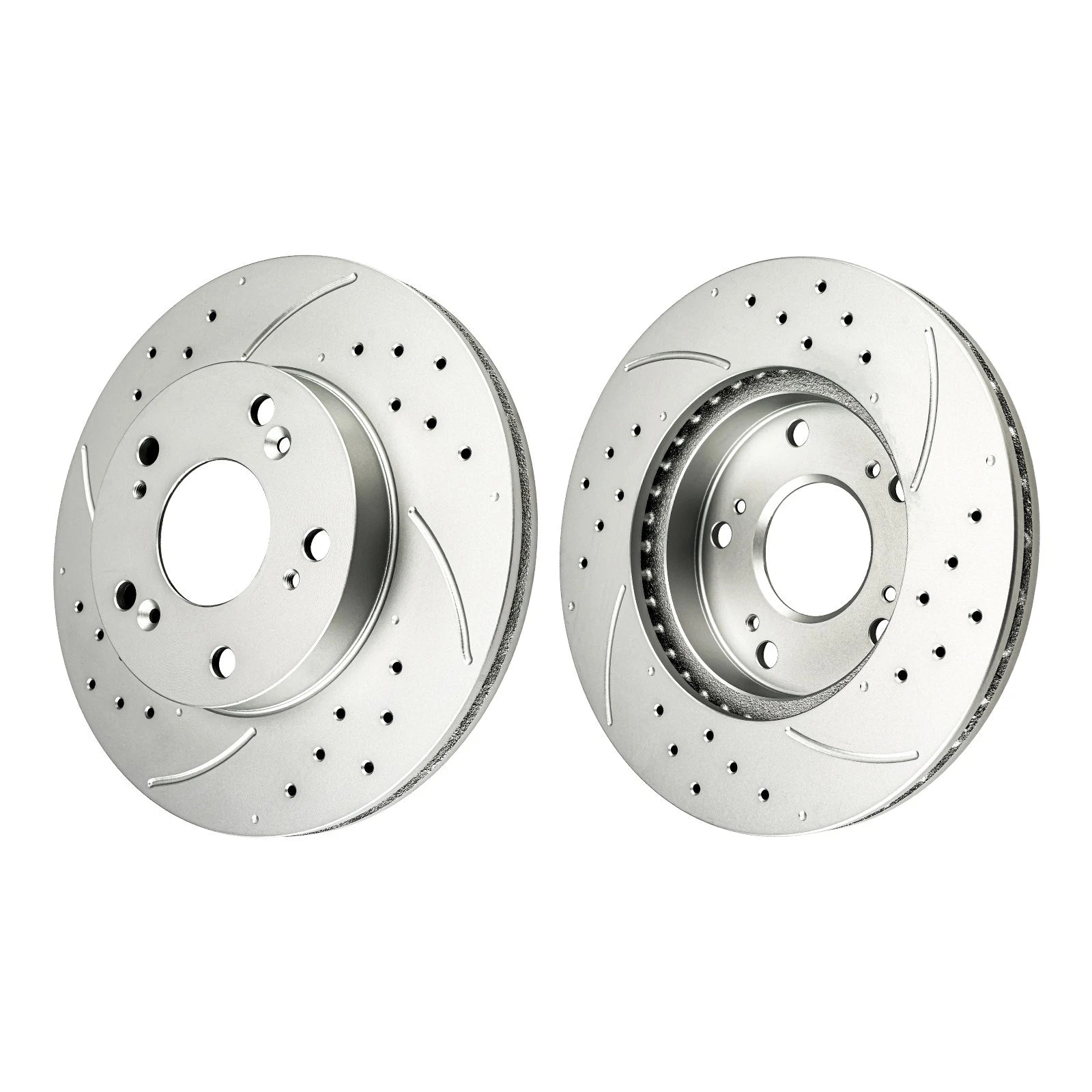 Front Drilled Slotted Rotors Ceramic Pads for 2004–2005 Honda Civic 2.0L