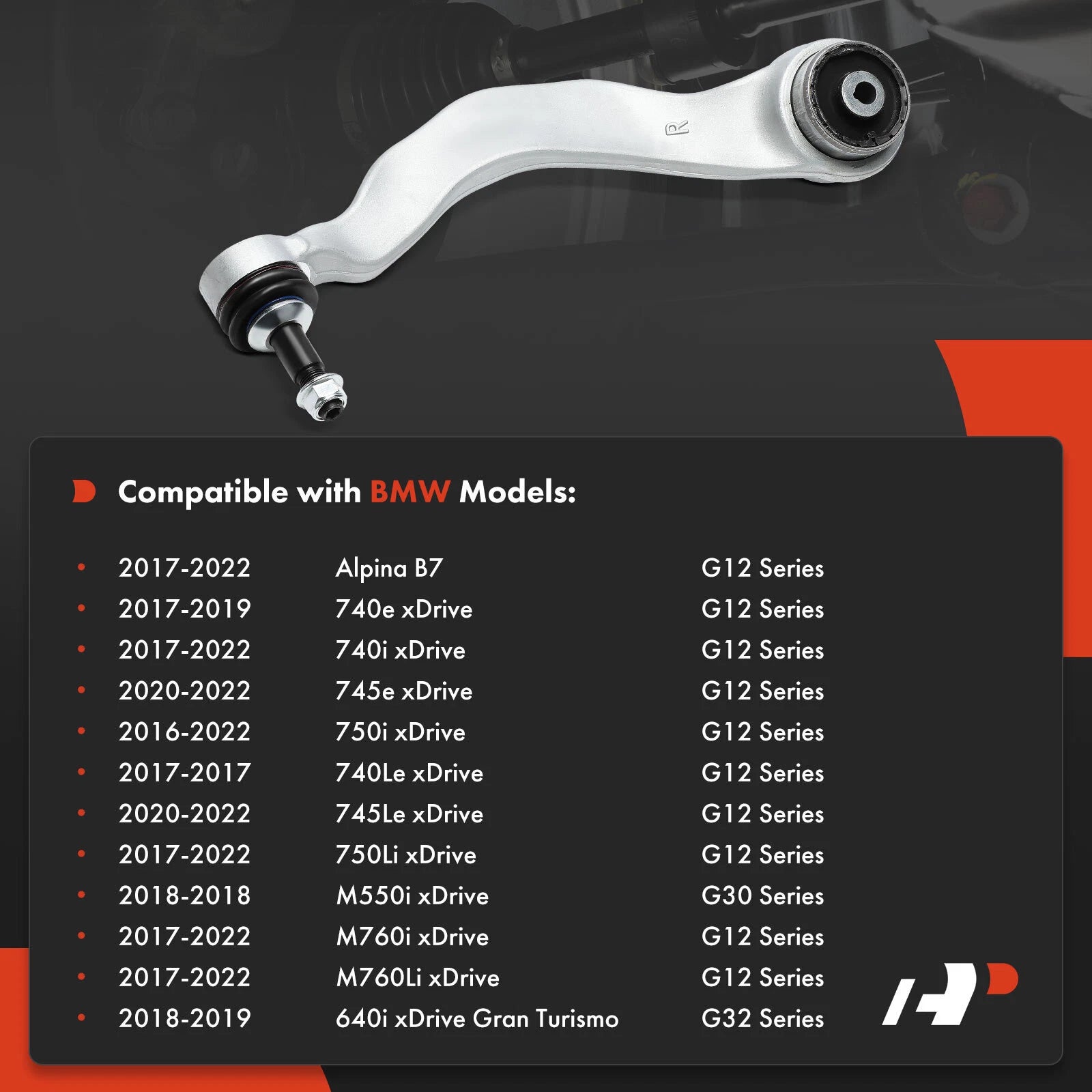 Front Right Lower Control Arm with Ball Joint for BMW 7-Series