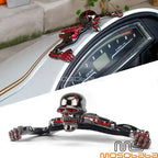 Skull Skeleton Headlight Fender Ornament for Harley Cruiser