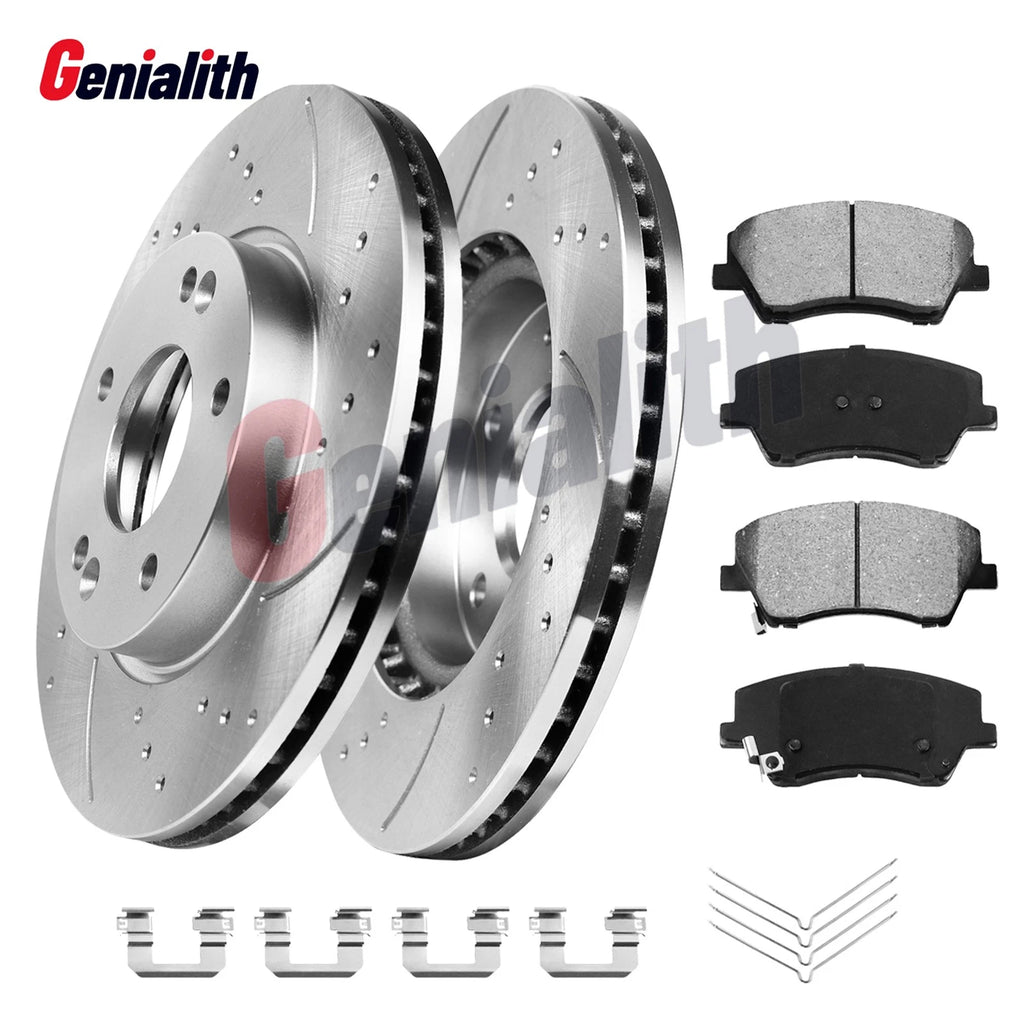 280mm Front Disc Rotors + Brake Pads for Hyundai Elantra (2017–2020)