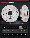 Front Drilled Rotors & Ceramic Brake Pads for Nissan Versa Sentra (2007–2012)