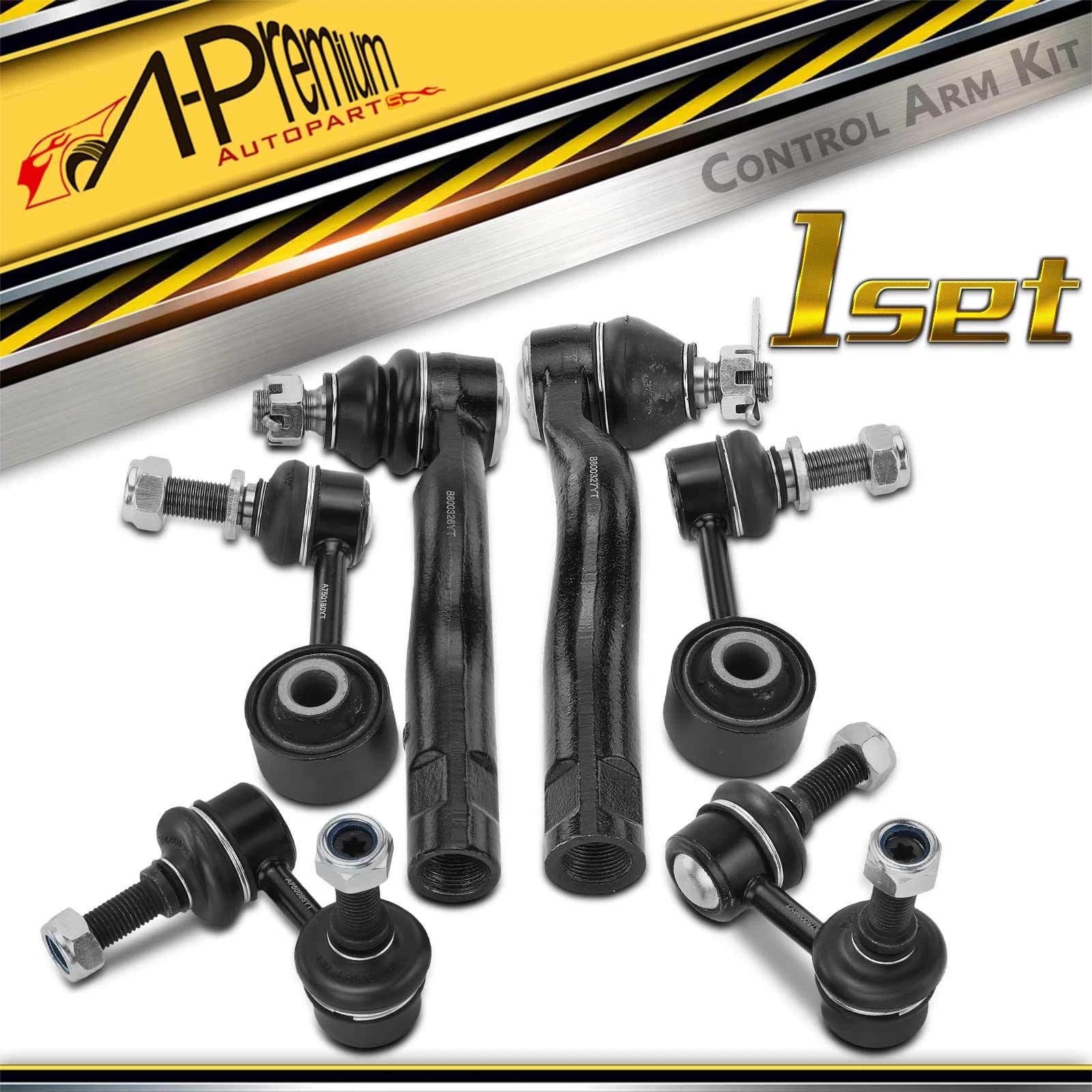 Front & Rear Sway Bar Link & Tie Rod End for Toyota Sequoia (2008-2019)