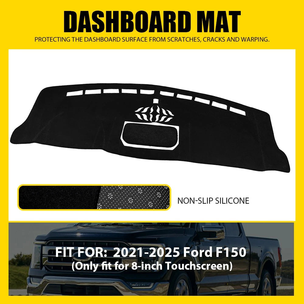 Dashmat Dashboard Cover Non-slip Pad for Ford F150 (2021–2025)