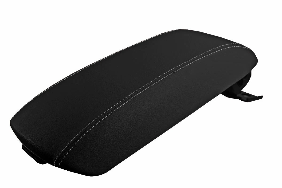 Console Lid Pull Over Cover Leather for Kia Cadenza (2014–2016) Gray Stitch