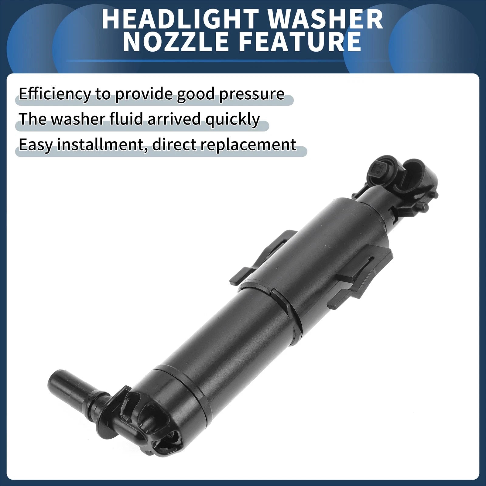 Front Driver Side Headlight Washer Nozzle for BMW 740i (2014–2018) No. 61677357353