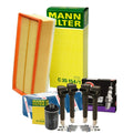 Set of 4 Mann Filters & 4 NGK Ruthenium HX Spark Plugs for Audi VW