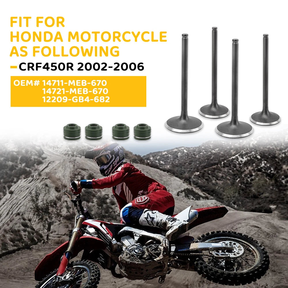 Kibblewhite Intake Exhaust Valves Seals for Honda TRX450R (2006–2014)