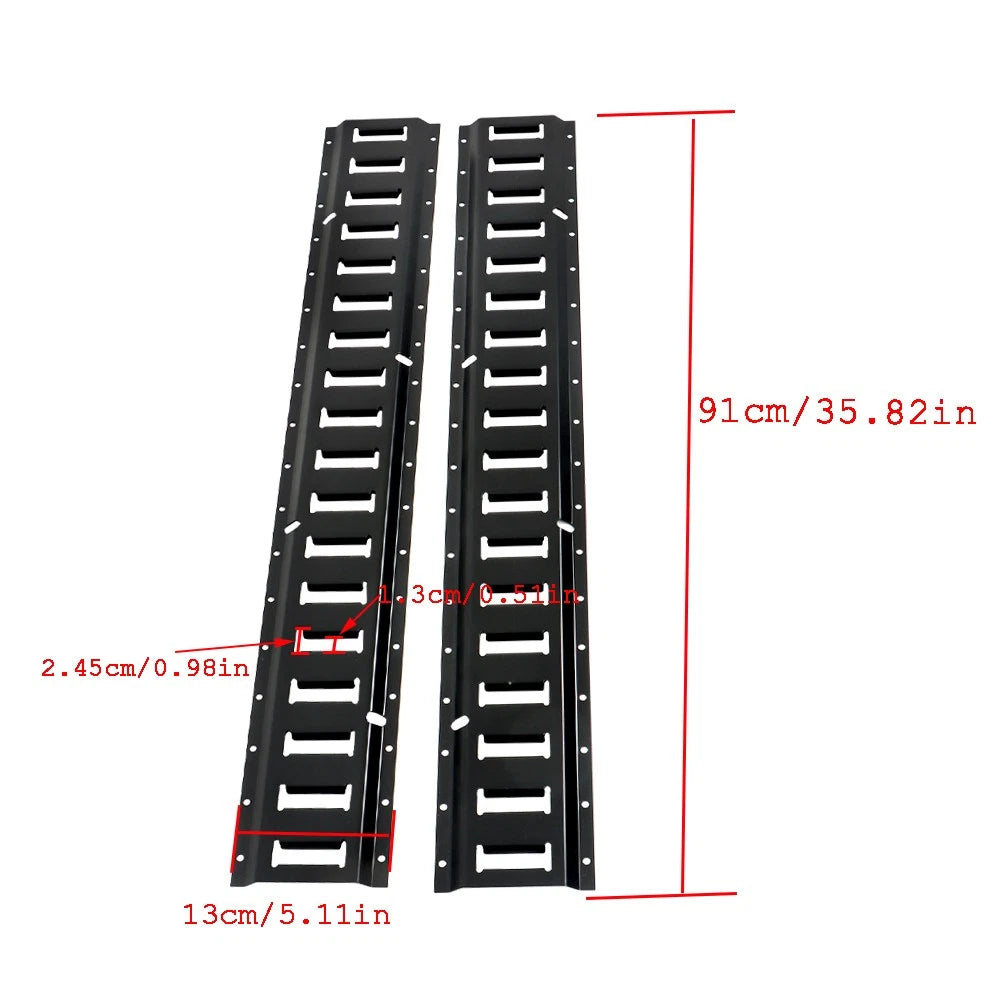 Set of 2 E Track Bar Rails for Secure Cargo (3')