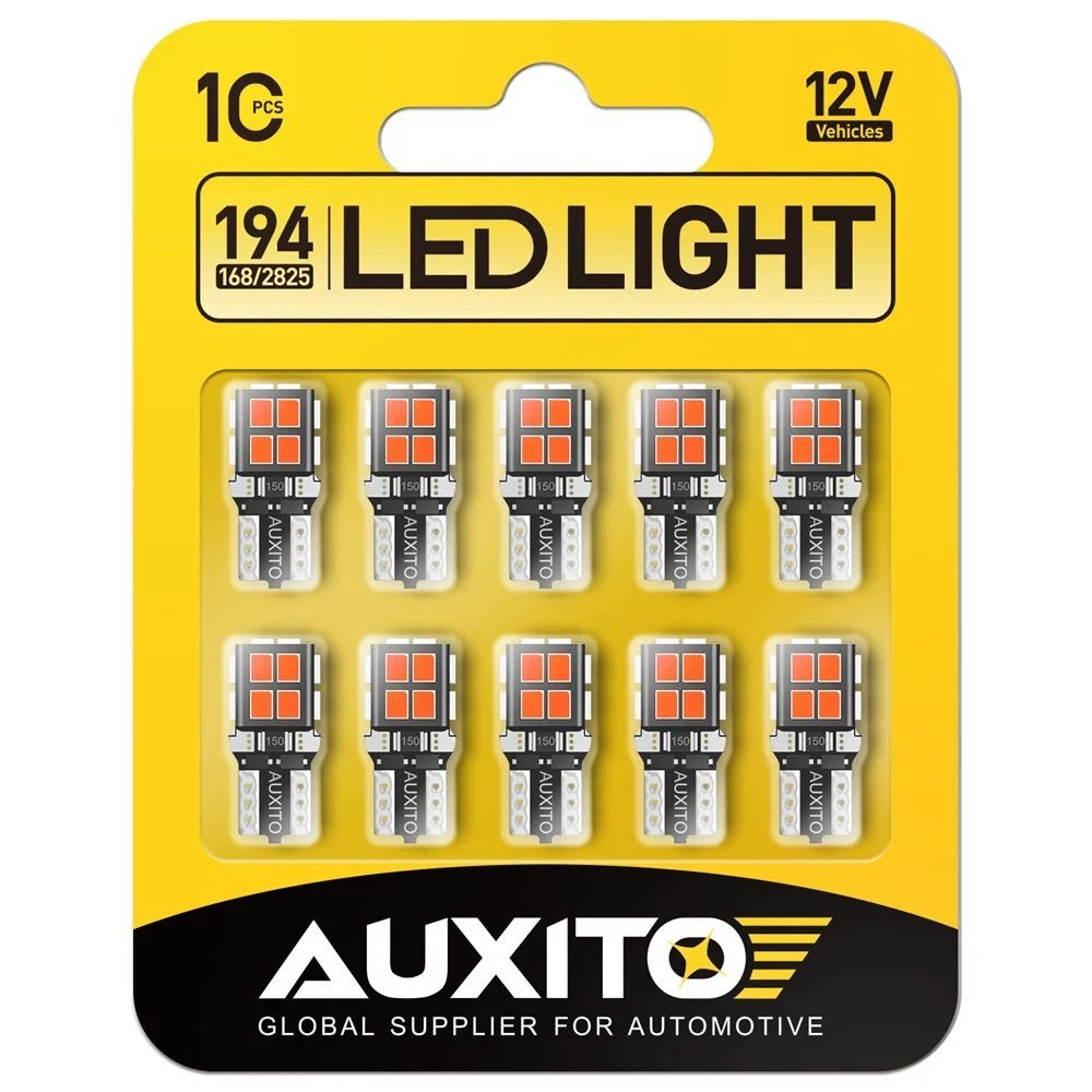 Set of 10 Red LED Parking Light Bulbs for Various Vehicles