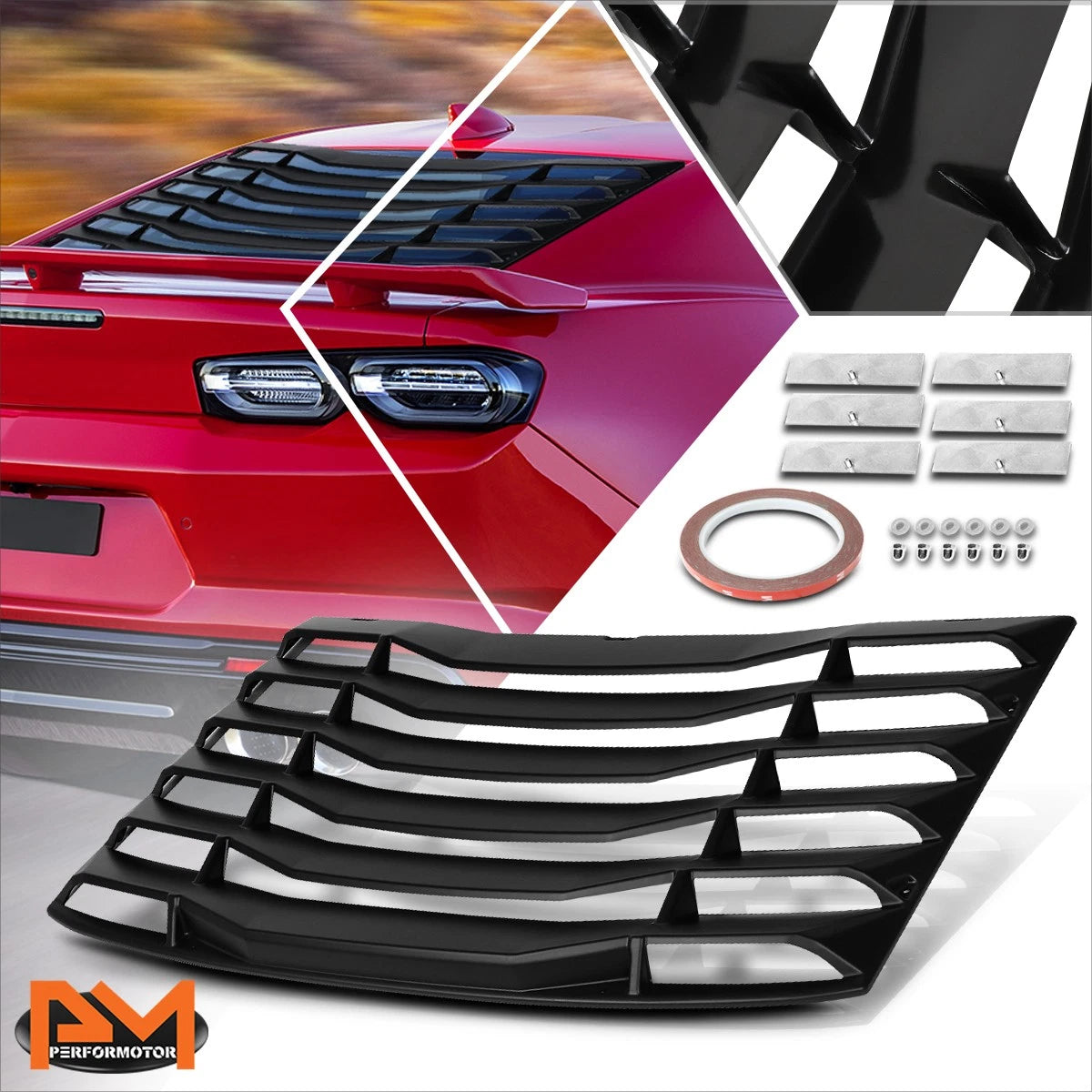 Rear Window Windshield Louver Sun Shade Cover for Chevy Camaro (2016–2019)