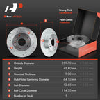 Set of 16 Drilled Brake Rotors & Pads for Honda Accord