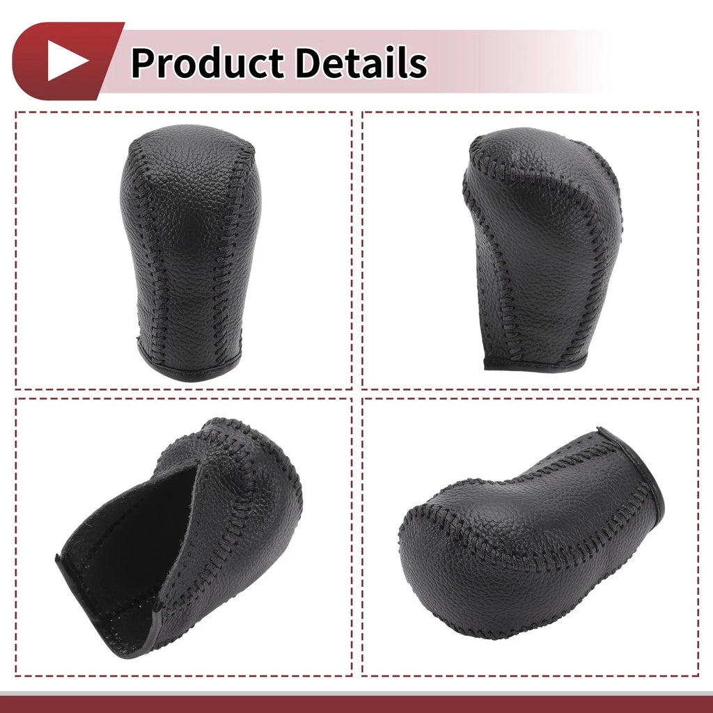 Gear Shift Knob Cover for Mazda CX-5 (2012–2023) Black Faux Leather