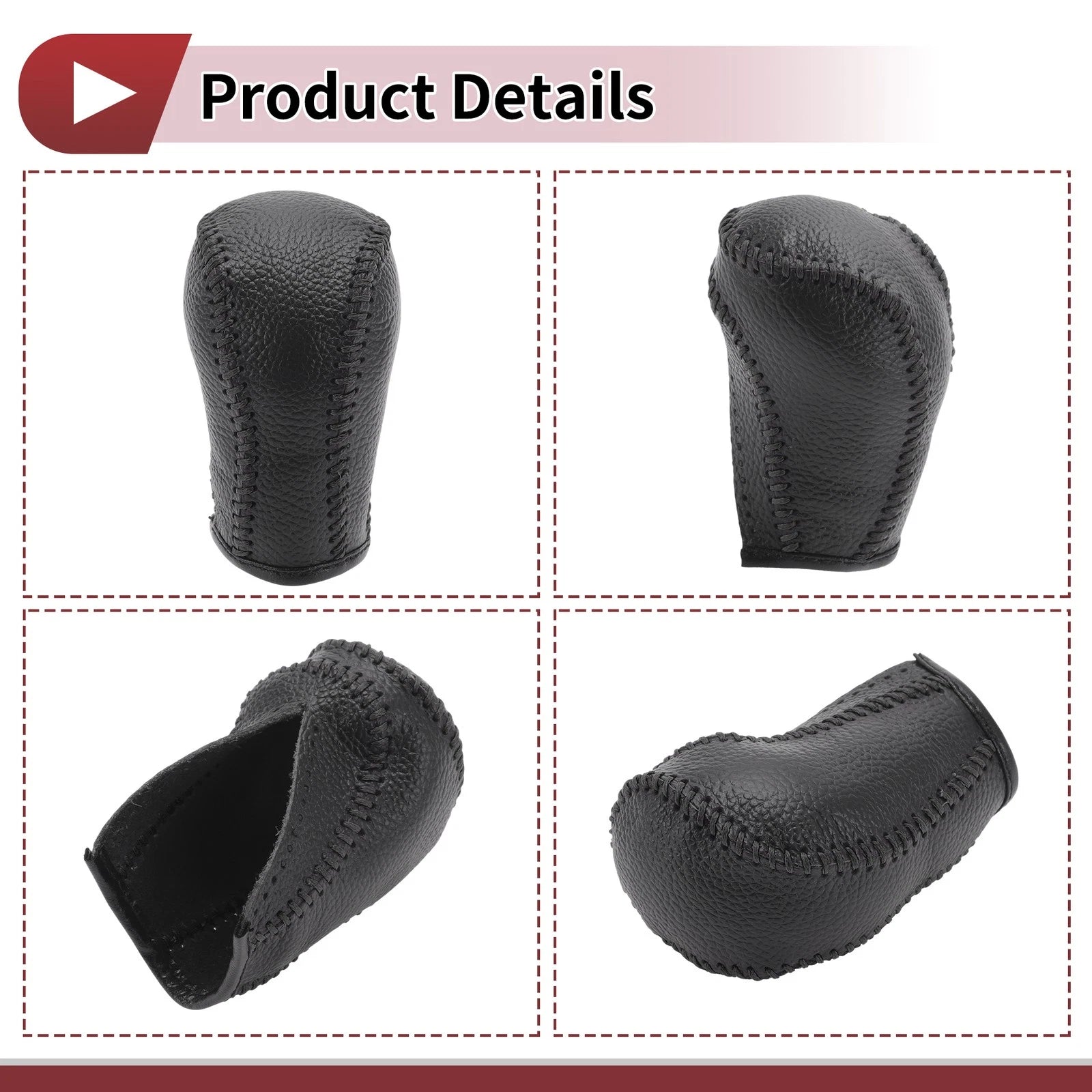 Gear Shift Knob Cover for Mazda CX-5 (2012–2023) Black Faux Leather