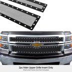 Stainless Black Rivet Mesh Grille for Chevy Silverado 1500 (2014-2015)