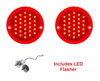 LED Tail Light Lamp Lenses with Flasher for 1954–1959 Chevy GMC Stepside Truck