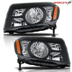 Set of 2 Halogen Black Headlights for Honda Pilot (2009–2011)