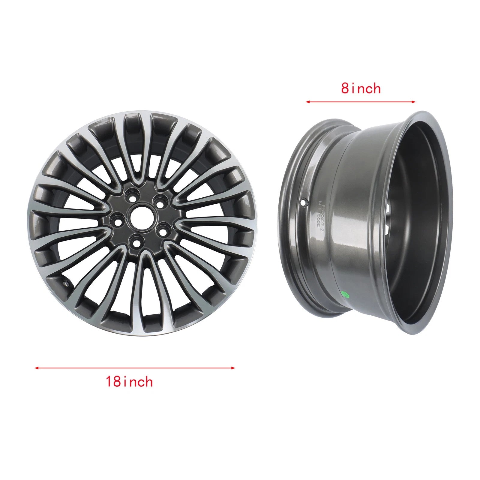 18" Wheel for Ford Fusion (2017-2018) Machined Charcoal Rim