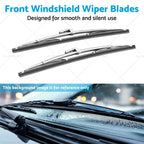 Set of 2 Polished Stainless Steel Wiper Blades for Classic Cars (12")