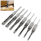 7 Pcs Mortise Drill Bit Set for Woodworking (High Speed Steel)