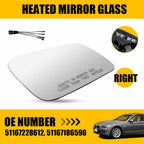 Heated Mirror Glass w/4pin Plug for BMW 528i 535d 550i 640i (2010–2016)