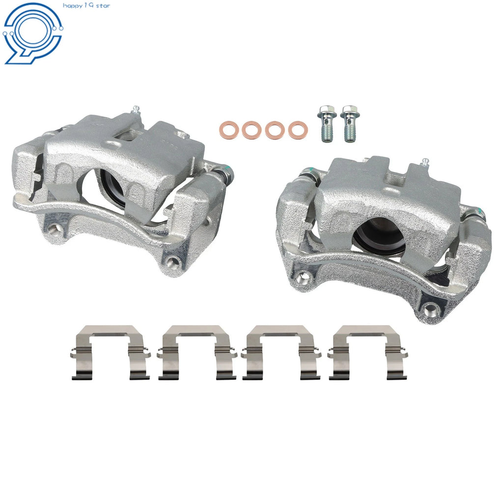 Pair Front Brake Calipers for Chevy Equinox Malibu Impala GMC Buick