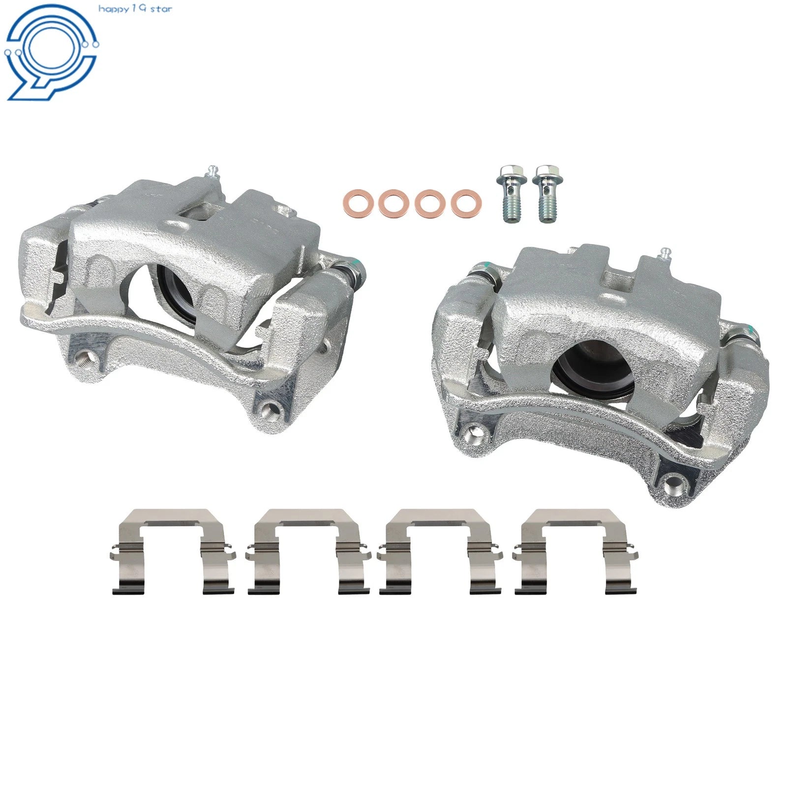 Pair Front Brake Calipers for Chevy Equinox Malibu Impala GMC Buick