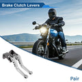 Adjustable Short Brake Clutch Levers for Suzuki GSXR750 (2004–2005) Silver Tone