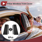 6 Pcs Car Door Pillar Window Trim for Ford Bronco (2021–2023) Black