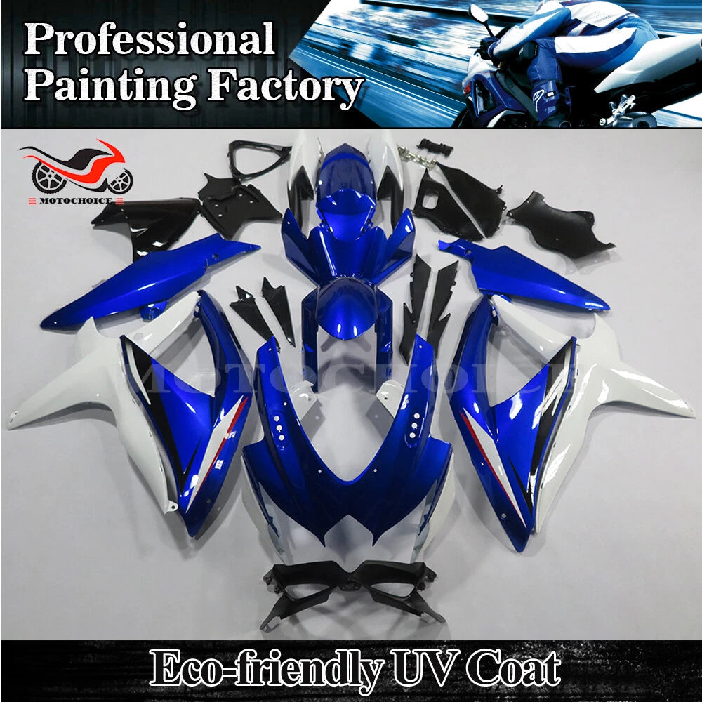Fairing Kit for Suzuki GSXR600/750 (2008–2010) Blue White Injection Bodywork
