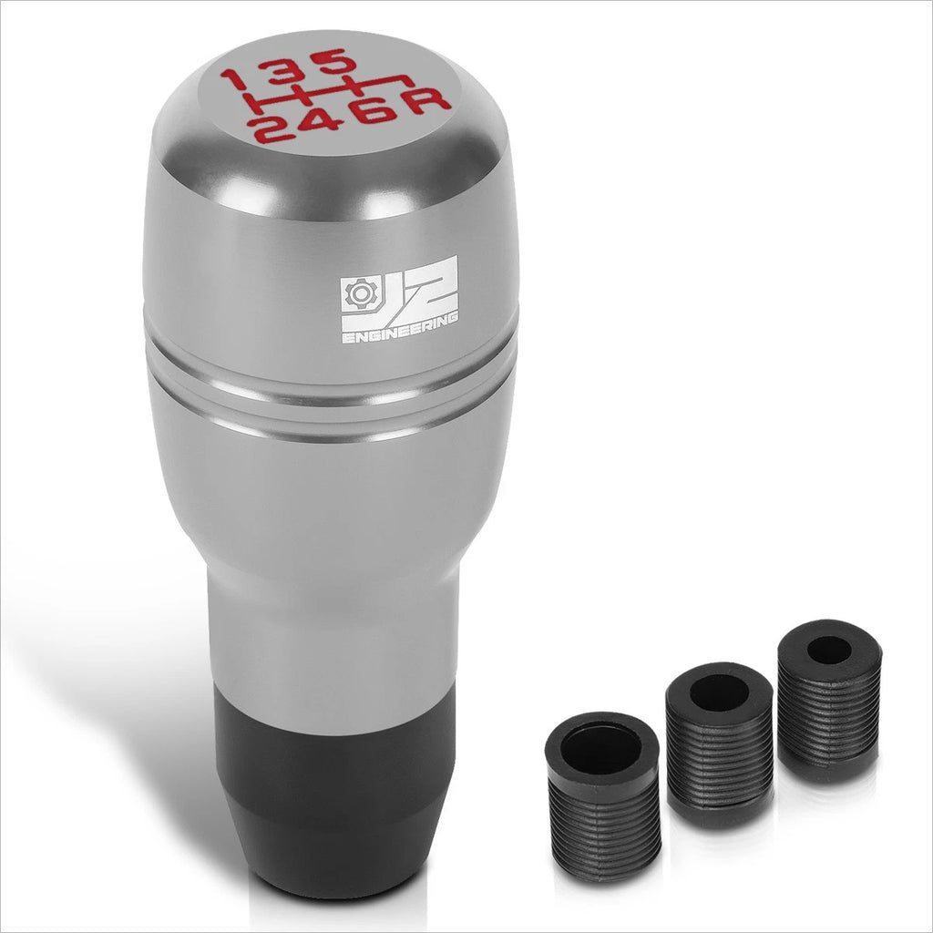 J2 Barrel Type Aluminum Shift Knob for Universal 6-Speed Manual (No Year)