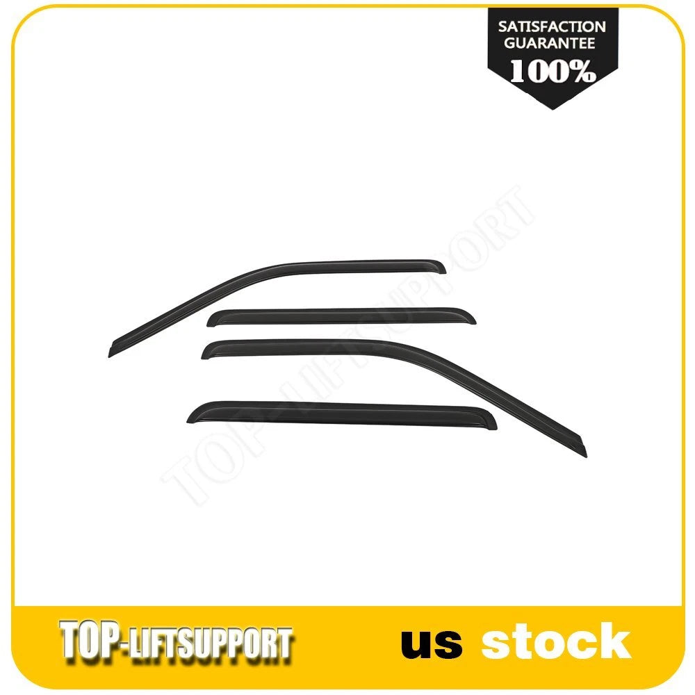 Wavy UV Window Visor Vent Shade Rain Guard for Chevy GMC C/K 1500 Crew Cab
