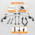 Set of 8 Front Suspension Lower Control Arms for Nissan Altima (2007–2012)