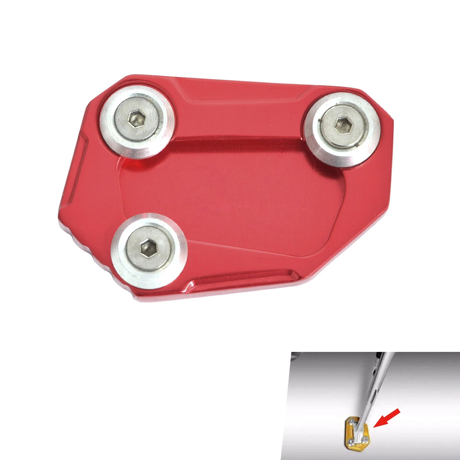 Billet Kickstand Pad Enlarger for BMW S1000R (2014–2016)
