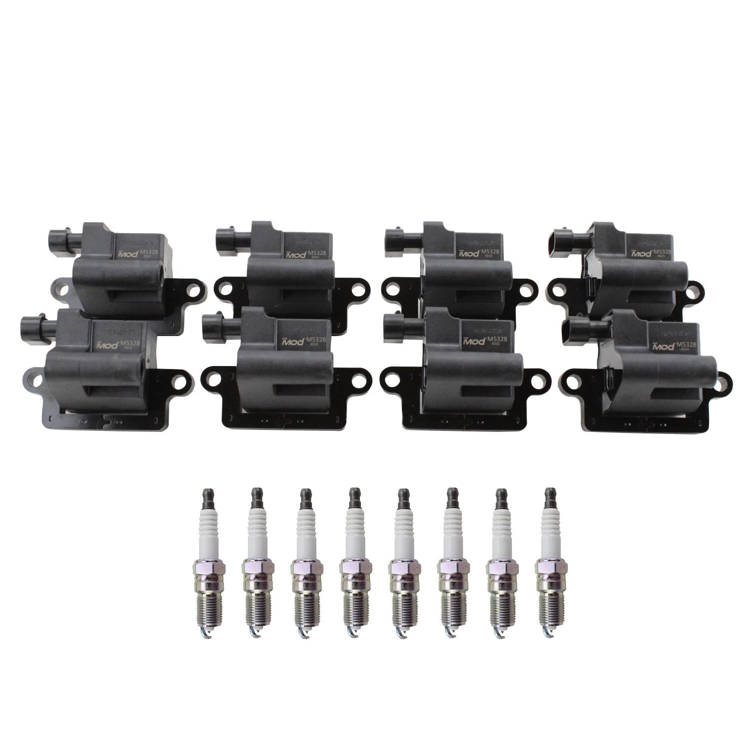 Set of 8 NGK Ignition Coils & Platinum Spark Plugs for Express 3500, Yukon XL 2500 V8