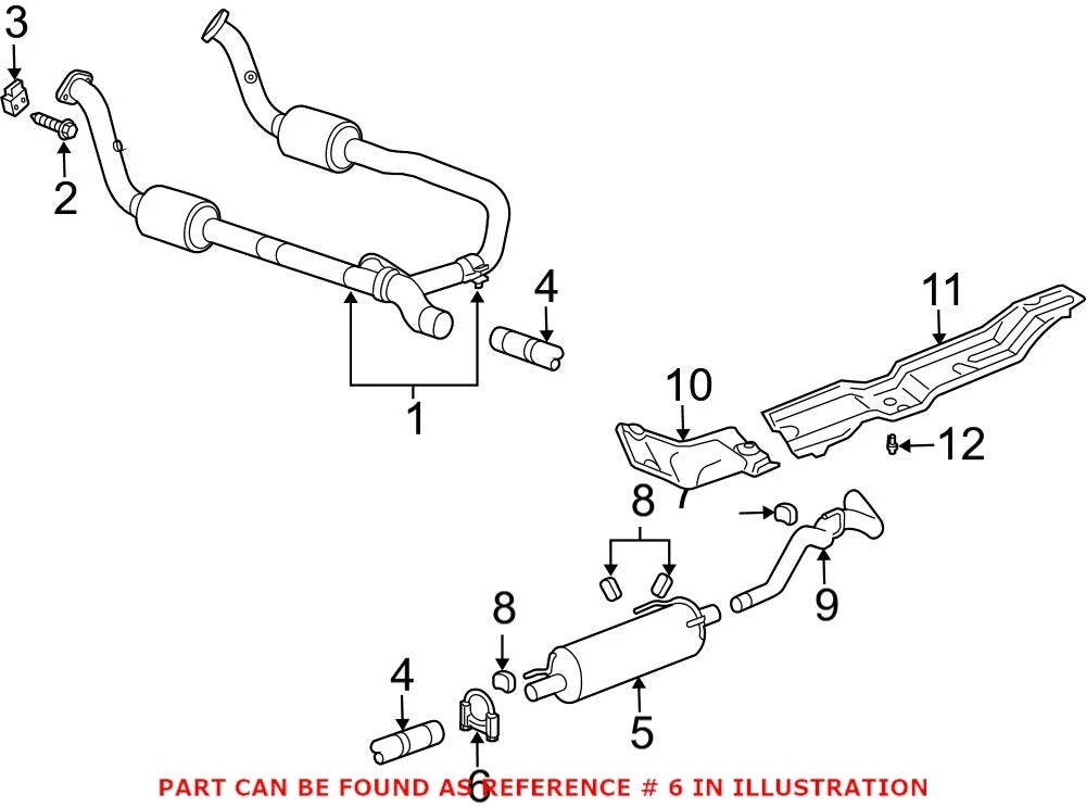 Exhaust Clamp for Dodge Ram 1500 2500 3500 (OEM 52018623)