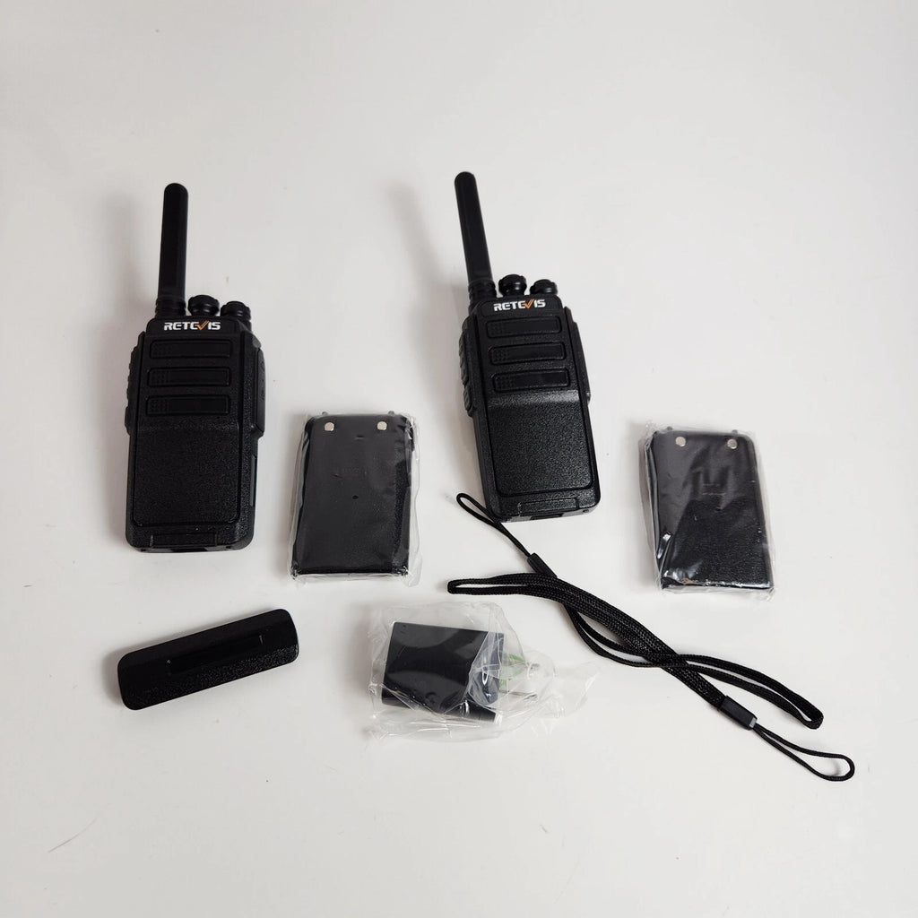 2 Retevis RT28 UHF 2-Way Radios for Walkie Talkie Rechargeable (16CH)