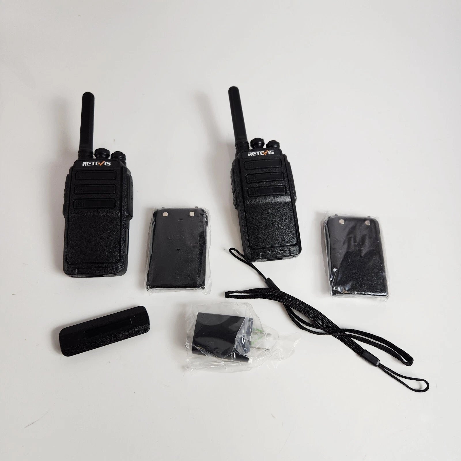 2 Retevis RT28 UHF 2-Way Radios for Walkie Talkie Rechargeable (16CH)