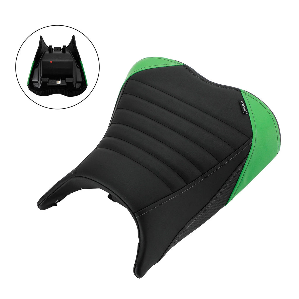 Set of 2 Green Front Rear Seats for Kawasaki Ninja 400 Z400 (2018–2023)
