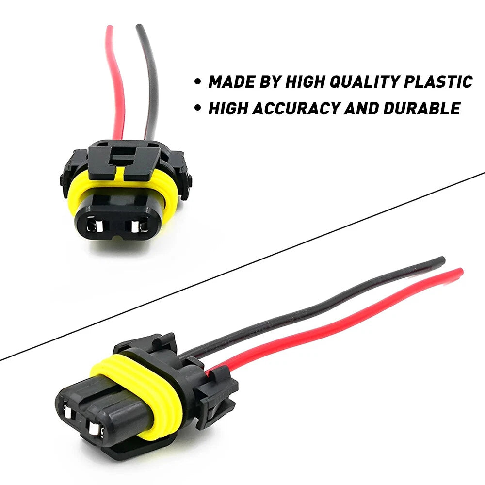 2X Harness Bulb Socket Connector Plug for Fog Light Headlight Bulbs