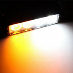 4-LED Amber/White Beacon Strobe Warning Light for Truck Car (12V)