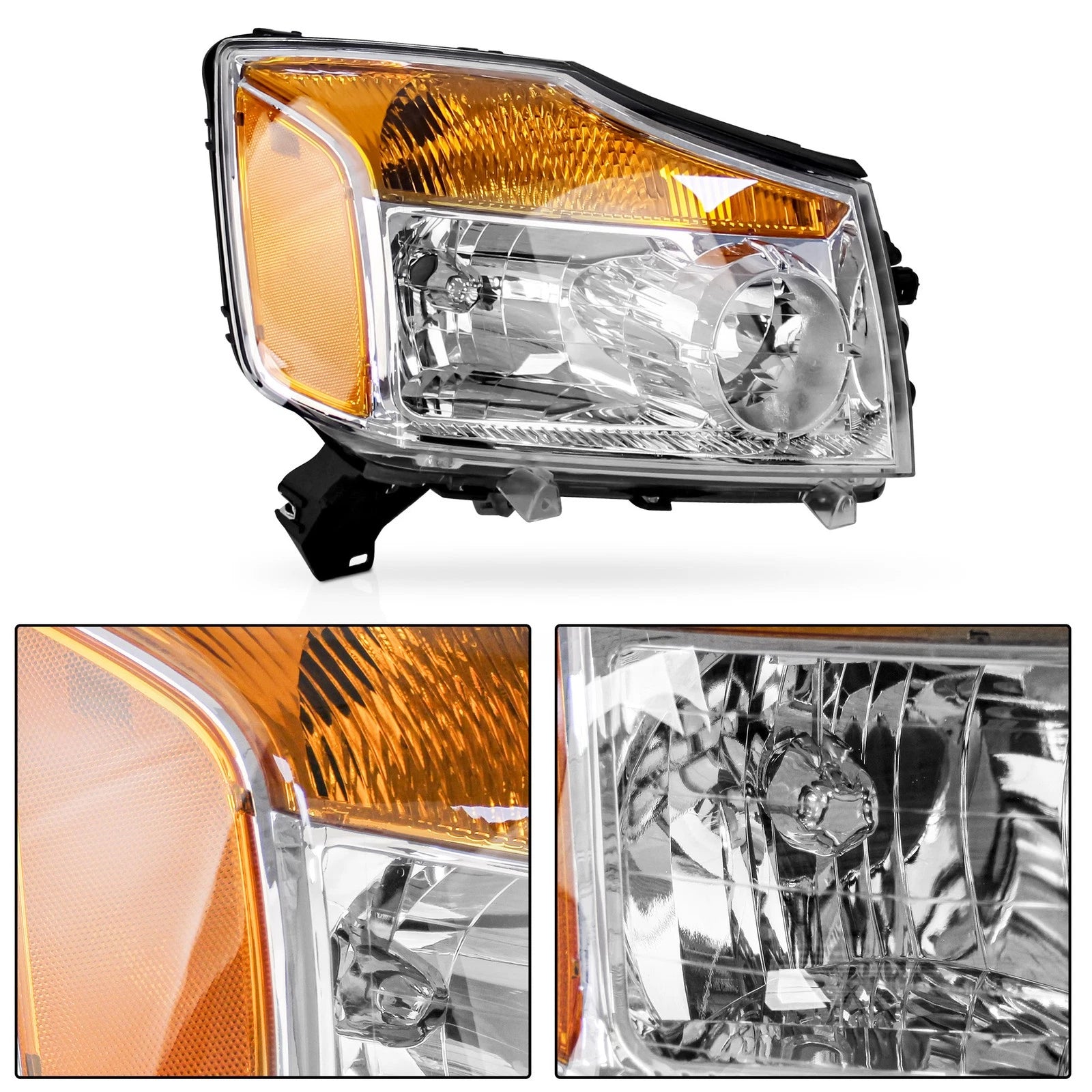 Set of 2 Headlight Assembly Lamps for Titan Armada (2004–2015)